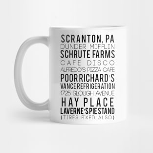 "The Places of The Office." Mug